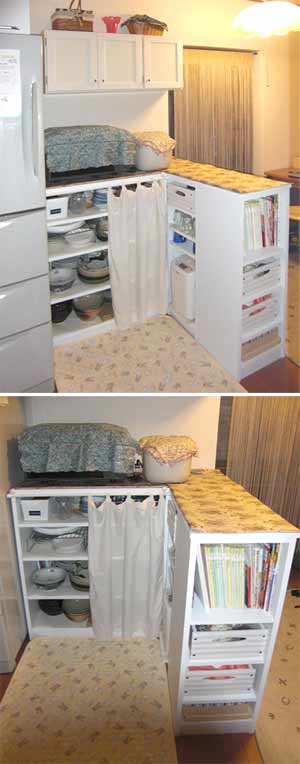 キッチン収納、台所収納棚は、L字型カウンターで、機能がいっぱいDT-035-30.jpg
