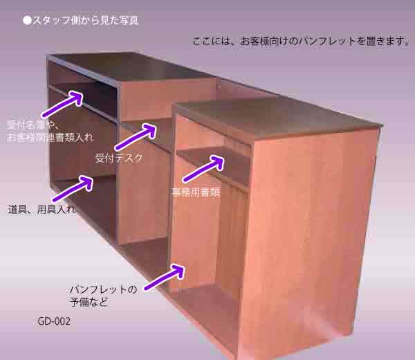 受付カウンターGD-002、スタッフ側