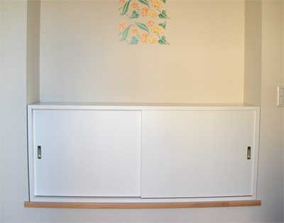 白い引き戸のオーダー家具-2・LT-026