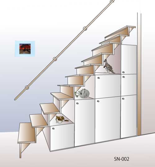 階段下のオーダー収納棚SN-002