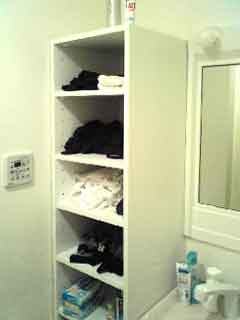 洗面所、脱衣所のタオル収納棚・設置写真・ST-005