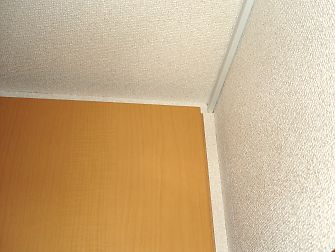上乗せ下駄箱写真(左すき間にクロス貼り)
