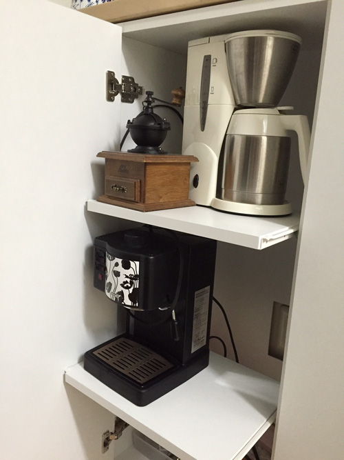 カウンター下棚は コーヒーメーカー収納を考えた オーダー 特注 家具 サイズ悩み解決型オーダー家具店 Lide リーデ