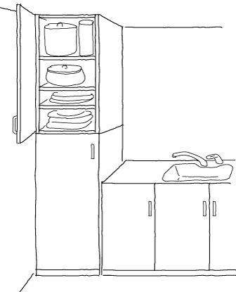 大きさがうれしいオーダー家具食器棚